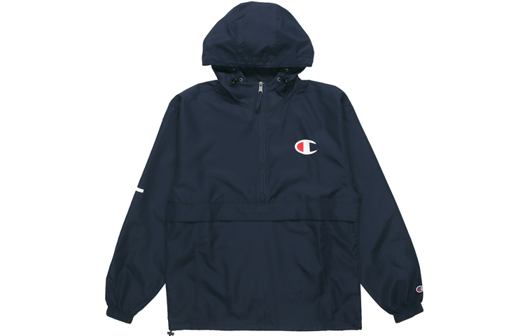 Champion Kirin Arm Script C Navy Pullover Logo Hoodie Jacket Unisex US Version V1012-550743-031