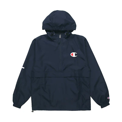 Champion Kirin Arm Script C Navy Pullover Logo Hoodie Jacket Unisex US Version V1012-550743-031