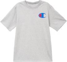 Champion Large Logo Crewneck T-Shirt US Unisex Grey GT19 Y06137-1 Champion Large Logo Crewneck T-Shirt US Unisex Grey GT19 Y06137-1