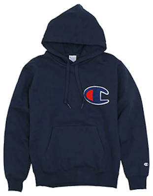 Champion Large Logo Fleece Hoodie Pullover Japanese Edition Unisex Blue C3-E127-01 Buy Champion Large Logo Fleece Hoodie Pullover Japanese Edition Unisex Blue C3-E127-01