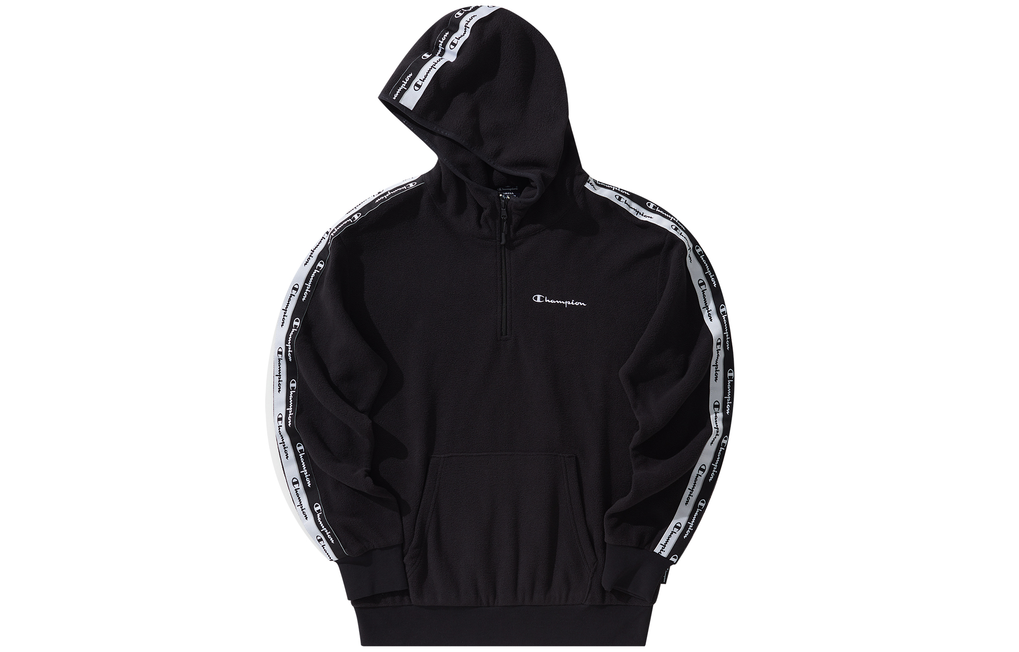 Shop Champion Legacy Half-Zip Hoodie with Side Taping Classic Logo Unisex European Style EM-USW28