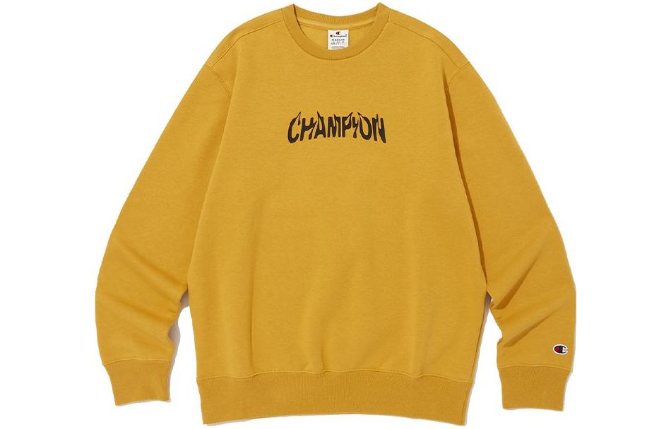 Champion Letter Crewneck Oversized Sweatshirt Unisex Regular Yellow CKTS3F326Y2