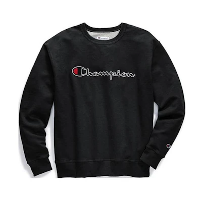 Champion Letter Crewneck Pullover Sweatshirt Unisex Black (US Version) GF88H-Y07416-BKC