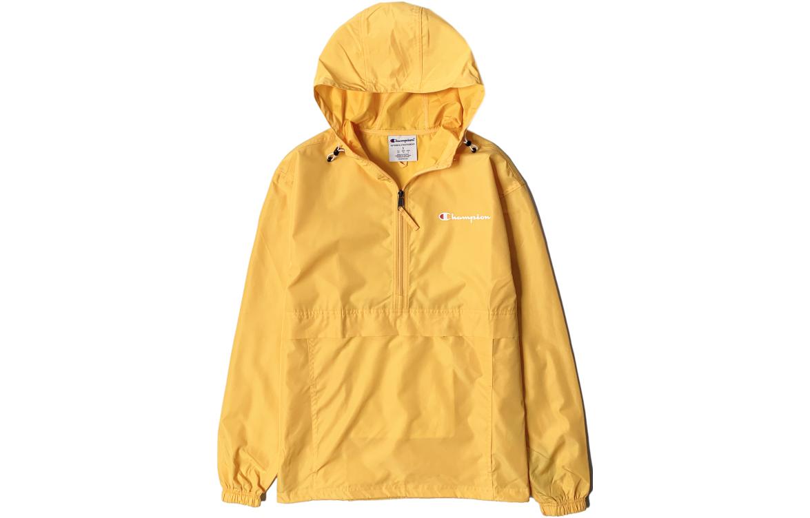 Champion Letter Logo Half-Zip Soft Shell Hoodie Waterproof Jacket Unisex CHA-V1012