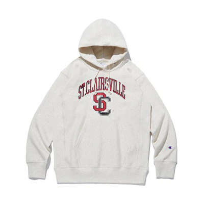 Champion Letter Print Hoodie Off-White CKTS3F503CR