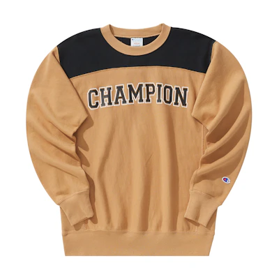 Champion Letter Print Patchwork Sweatshirt Japan Edition Unisex Couple Style C3-U024