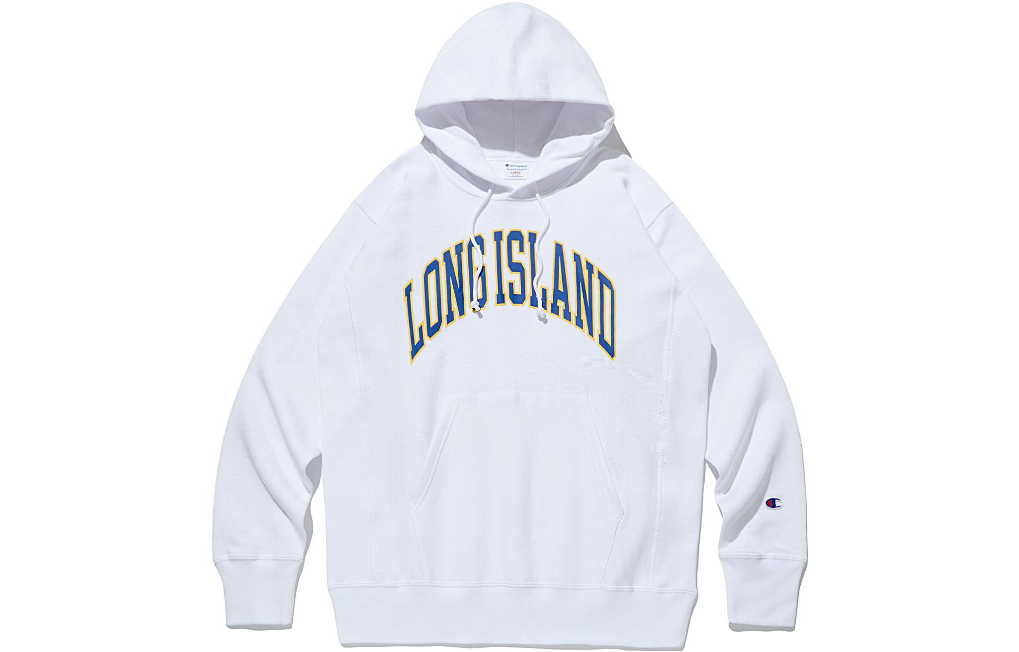 Champion Letter Printed Hoodie Unisex White CKTS3F503WT