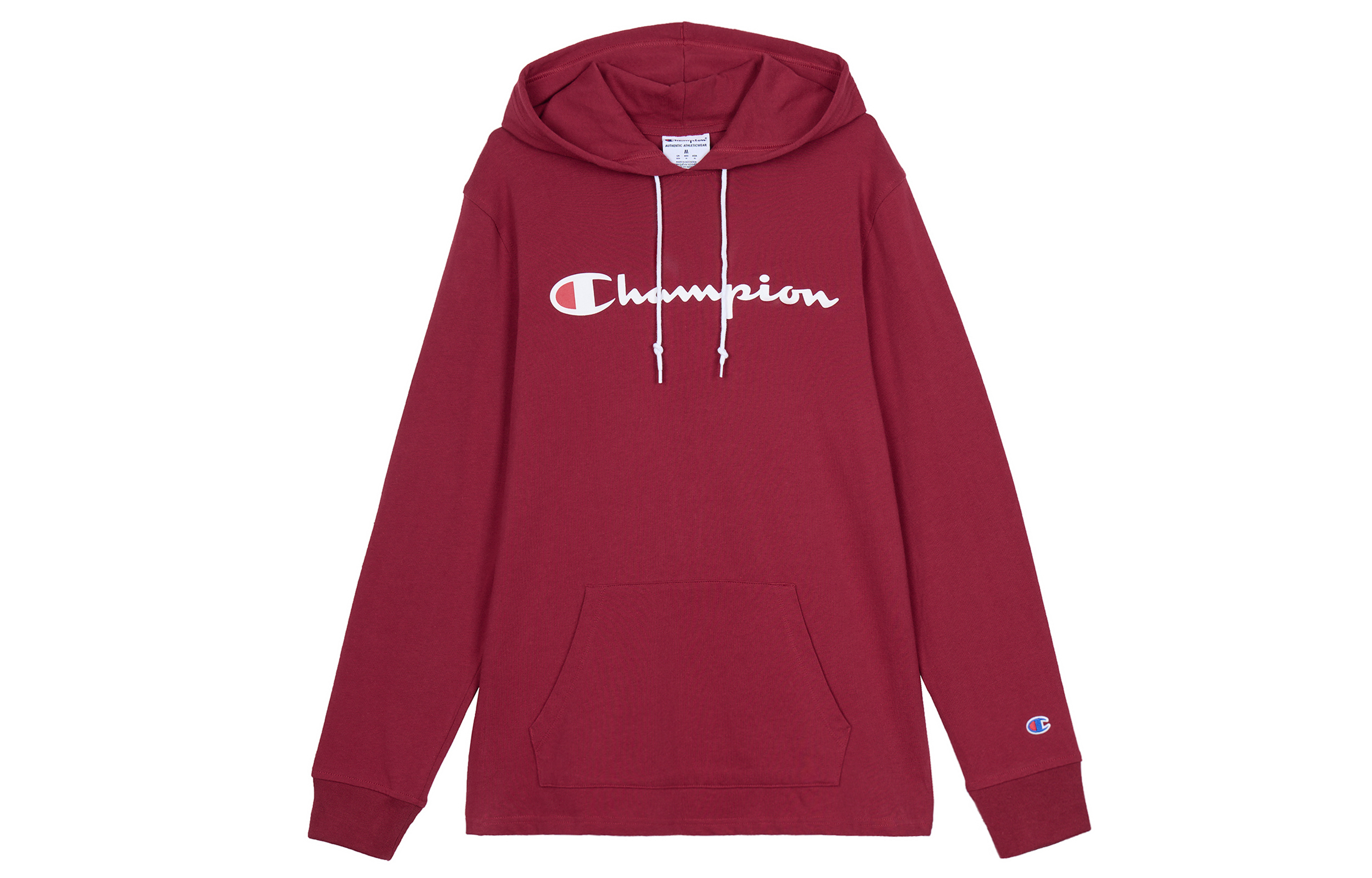 Champion Lightweight Cherry Red Pullover Sweatshirt with Cursive Logo Unisex T4177-549921-WFU