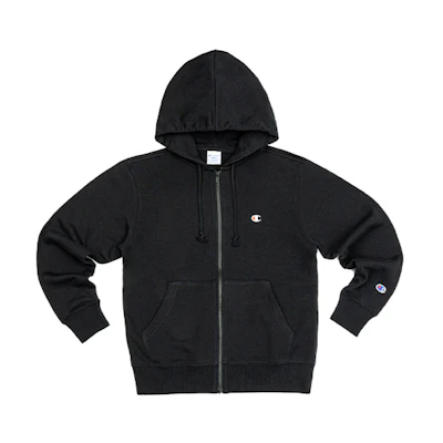 Champion Little C Zip-Up Hoodie Jacket Japanese Edition Unisex Black C3-Q103-M201