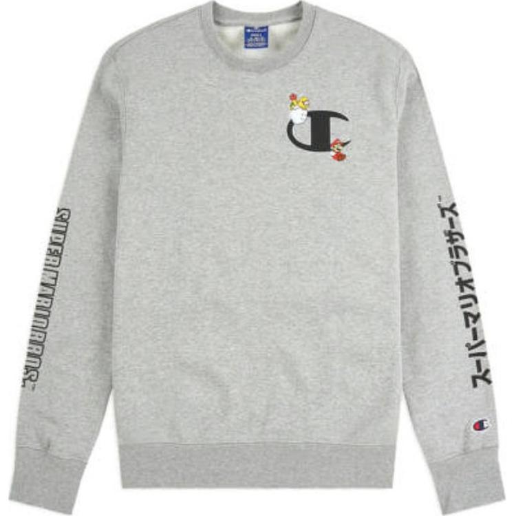 Champion Logo Crewneck Long Sleeve Sweatshirt Unisex Grey 216869-F20-EM006-OXGM