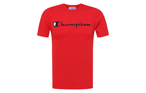 Champion Logo Crewneck Straight T-Shirt Red (US Edition) GT19-Y06136-14