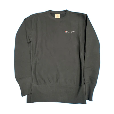 Champion Logo Crewneck Sweatshirt Unisex Black (US Version) CEM603-001