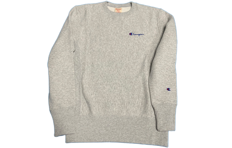 Champion Logo Crewneck Sweatshirt US Edition Unisex Light Gray CEM603-023