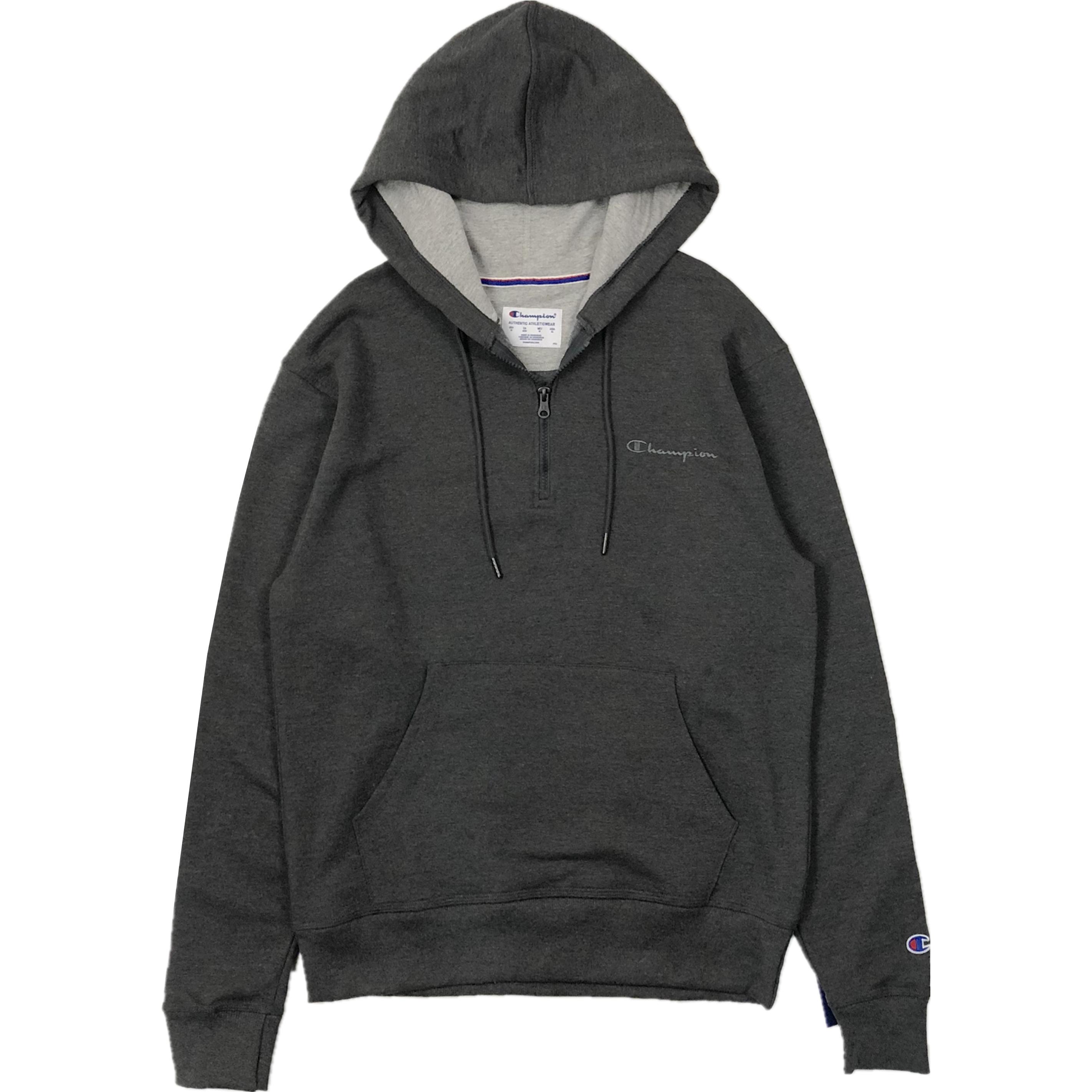 Champion Logo Embroidered Hoodie Deep Gray Unisex Winter Edition (US Version) S0892-Y08009-G61