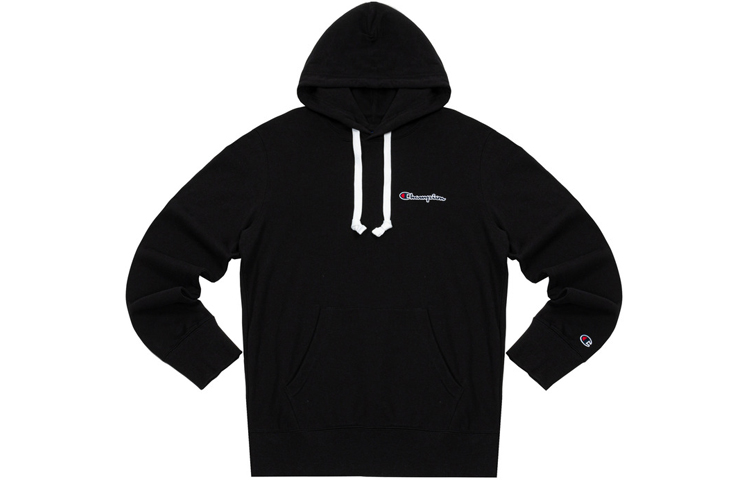 Champion Logo Embroidered Pullover Sweatshirt Black Unisex Couple Style EM-SSW02-M201