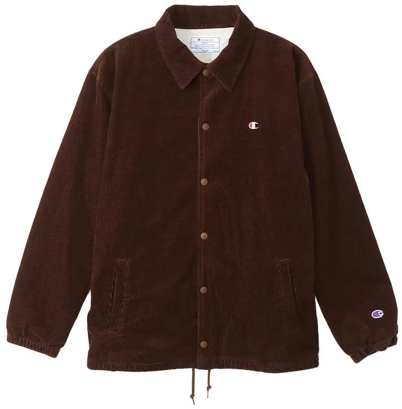 champion-logo-embroidered-solid-color-button-up-jacket-unisex-loose-fit-c3-w605
