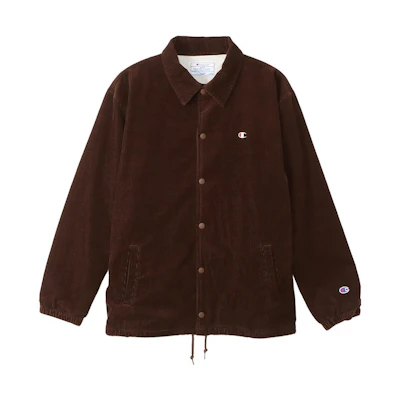 Champion Logo Embroidered Solid Color Button-Up Jacket Unisex Loose Fit C3-W605
