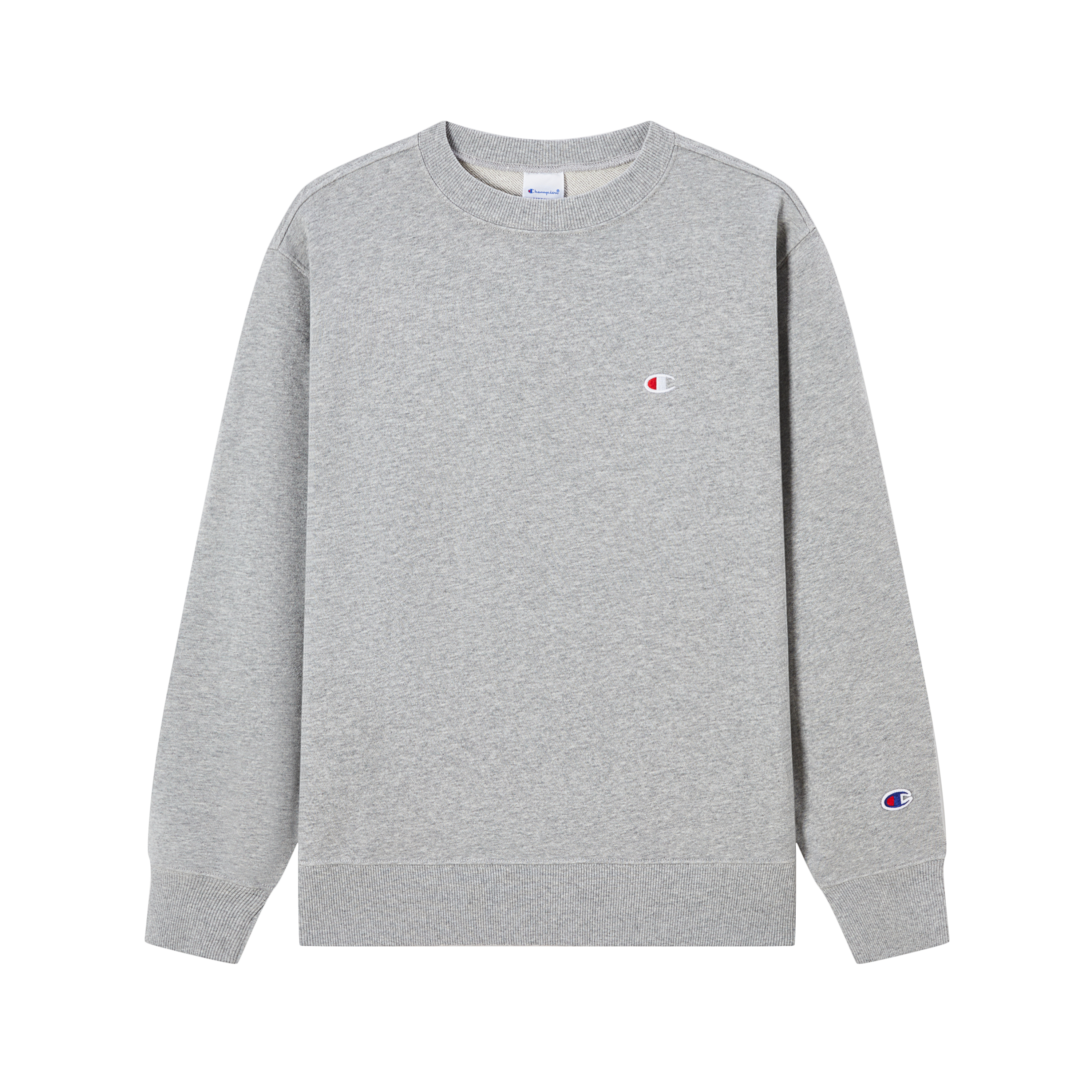 Champion Logo Fleece Crewneck Sweatshirt Japan Edition Unisex Light Grey C3-Q006-M302