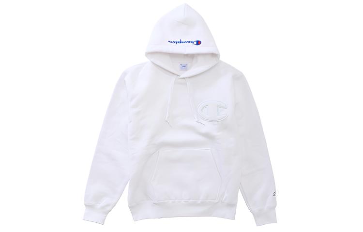 Champion Logo Fleece Hoodie Japan Edition White - C3-L119-010