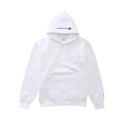 Champion Logo Fleece Hoodie Japan Edition White - C3-L119-010