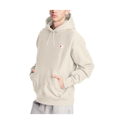 Champion Logo Hoodie Beige Long Sleeve Sweatshirt GF68-Y06145-K74