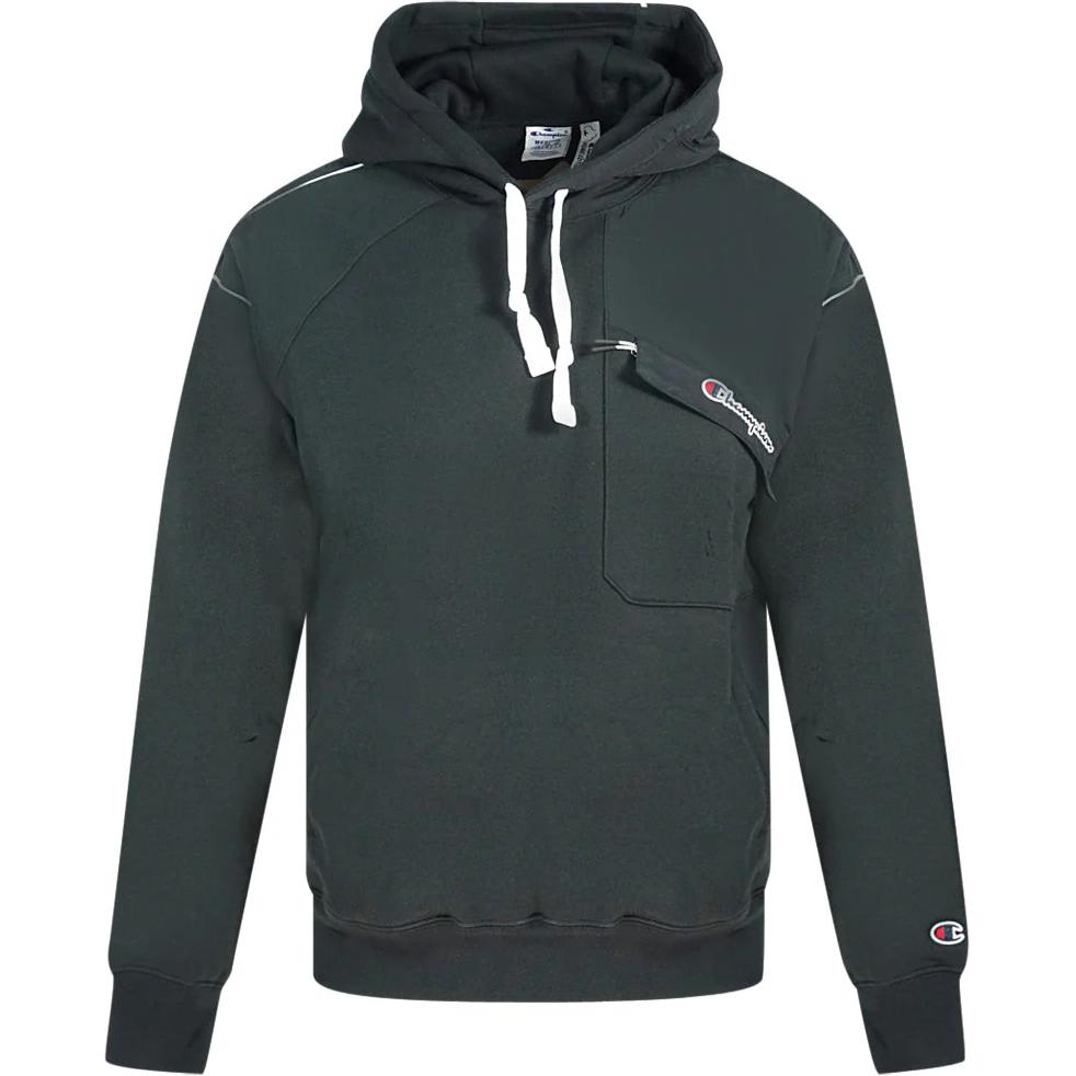 Champion Logo Hoodie Pullover Long Sleeve Black 216554-KK001