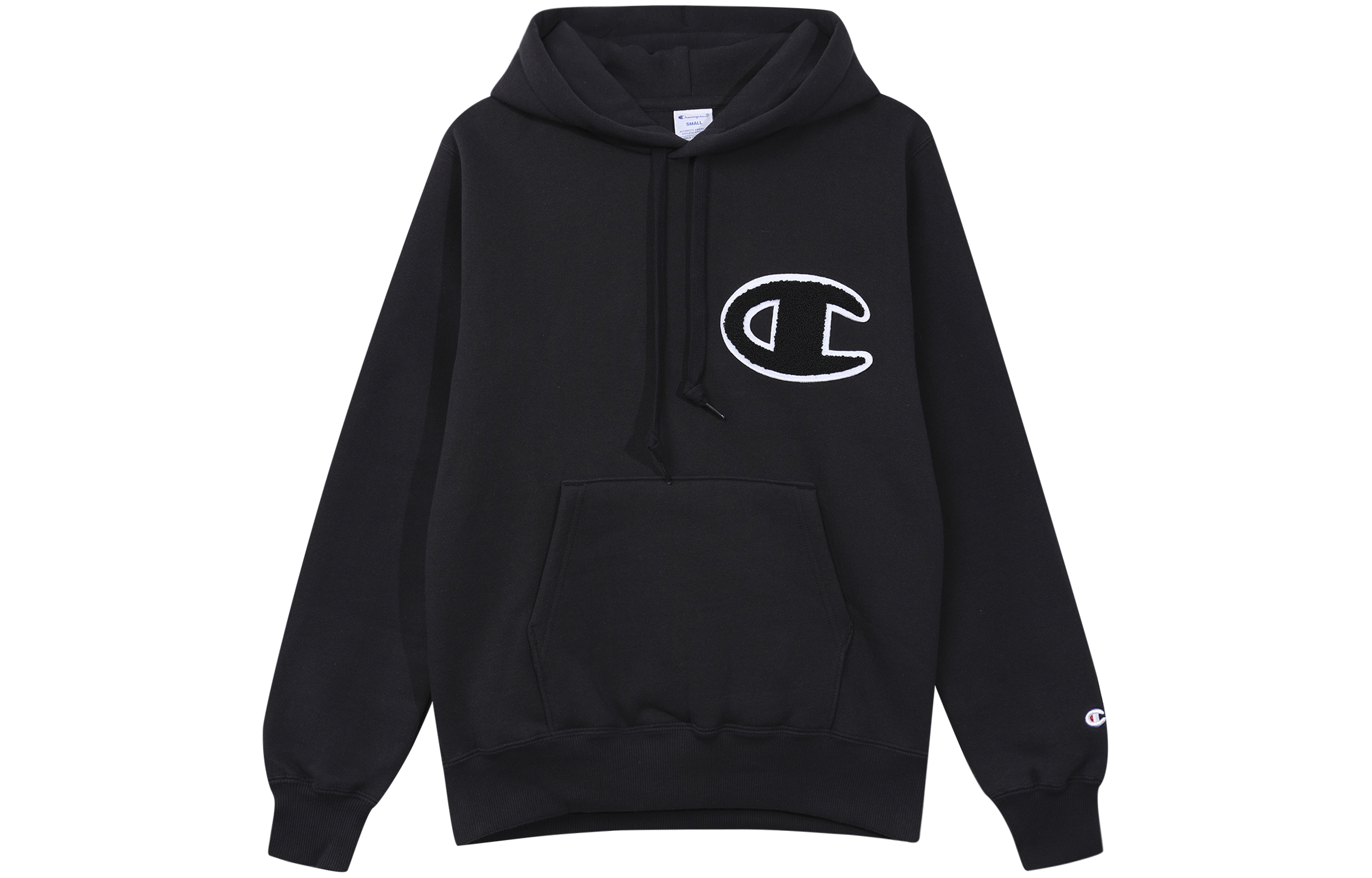 Champion Logo Loose Fit Fleece Pullover Hoodie Japan Edition Black - C3-L119-090