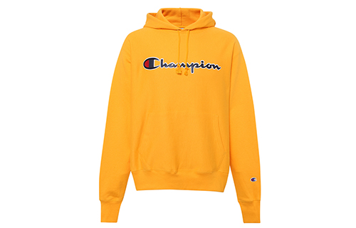 Champion Logo Oversized Pullover Hoodie Yellow (US Version) - GF68-Y07471-16