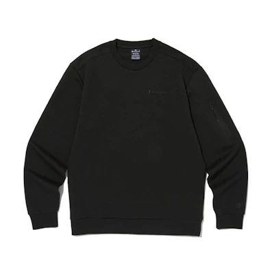 Champion Logo Print Crewneck Sweatshirt Black Edition CKTS3F318BK