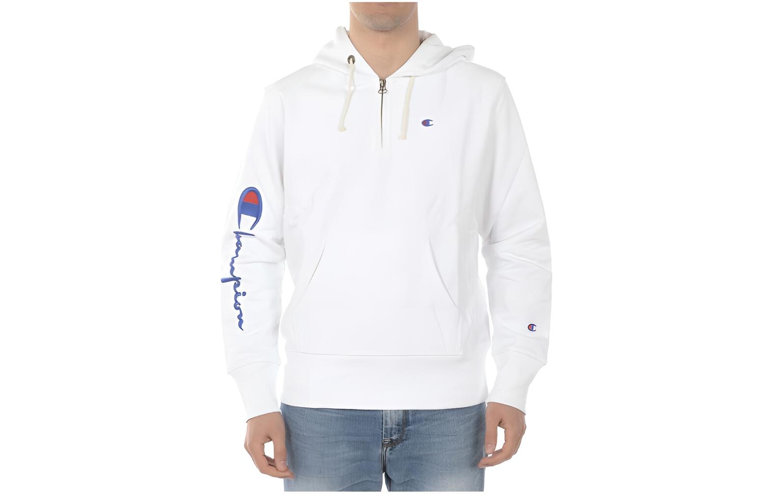 Champion Logo Print Hoodie White 214031-WW001