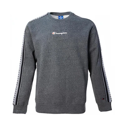 Champion Logo Print Pullover Long Sleeve Sweatshirt Dark Gray 213416IW