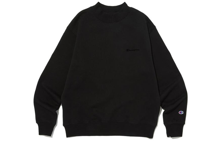 Champion Logo Printed Crewneck Sweatshirt Black CKTS3F405BK
