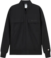 Champion Logo Printed Solid Color Baseball Jacket Unisex UM-XOT05 Champion Logo Printed Solid Color Baseball Jacket Unisex UM-XOT05