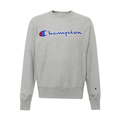 Champion Loose Fit Pullover Sweatshirt with Chest Logo - Gray (US Version) GF70-Y07471-22