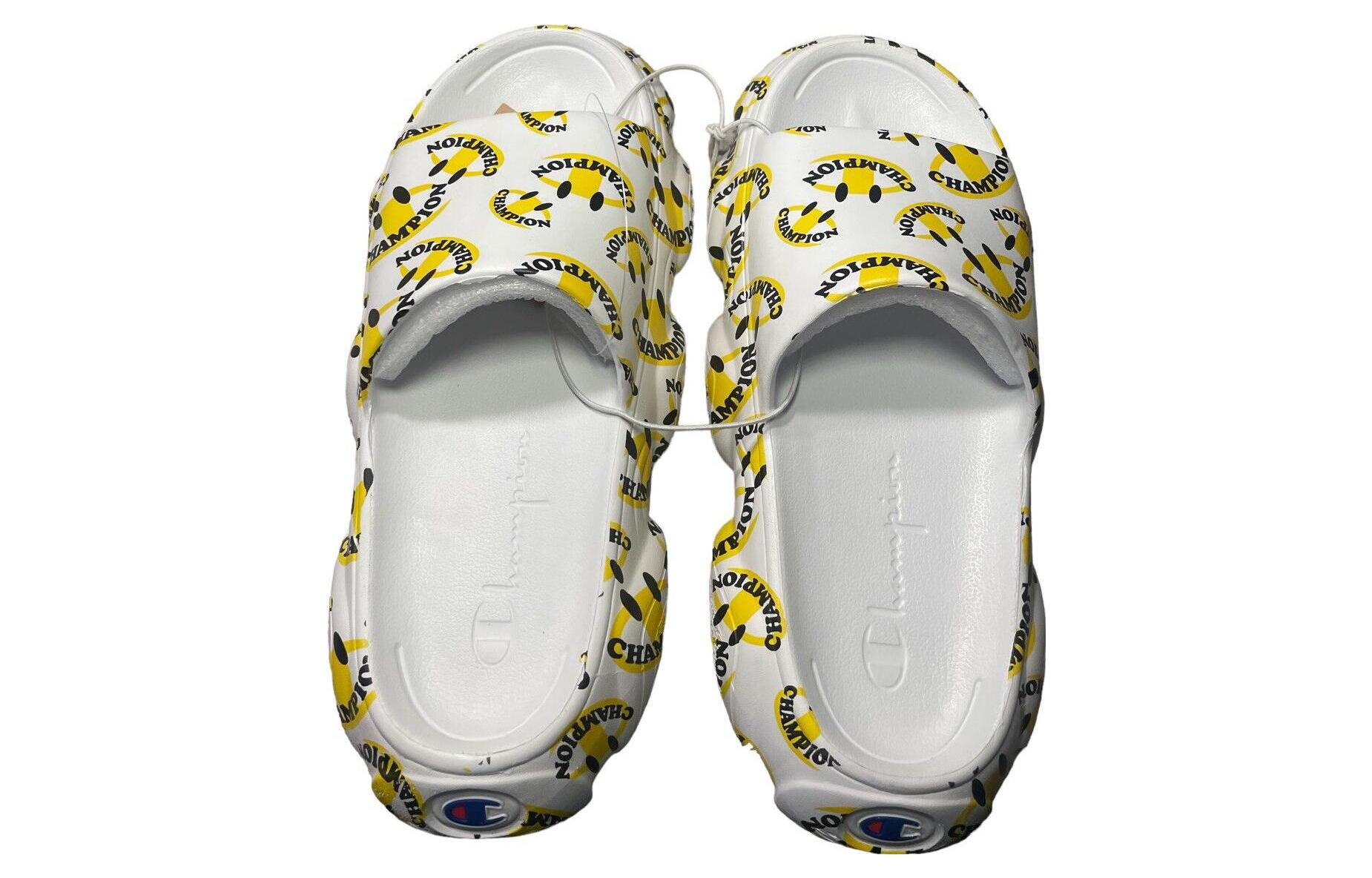 Purchase Champion Meloso Squish Smile Ciabatte ''Bianco Giallo'' CP102209M