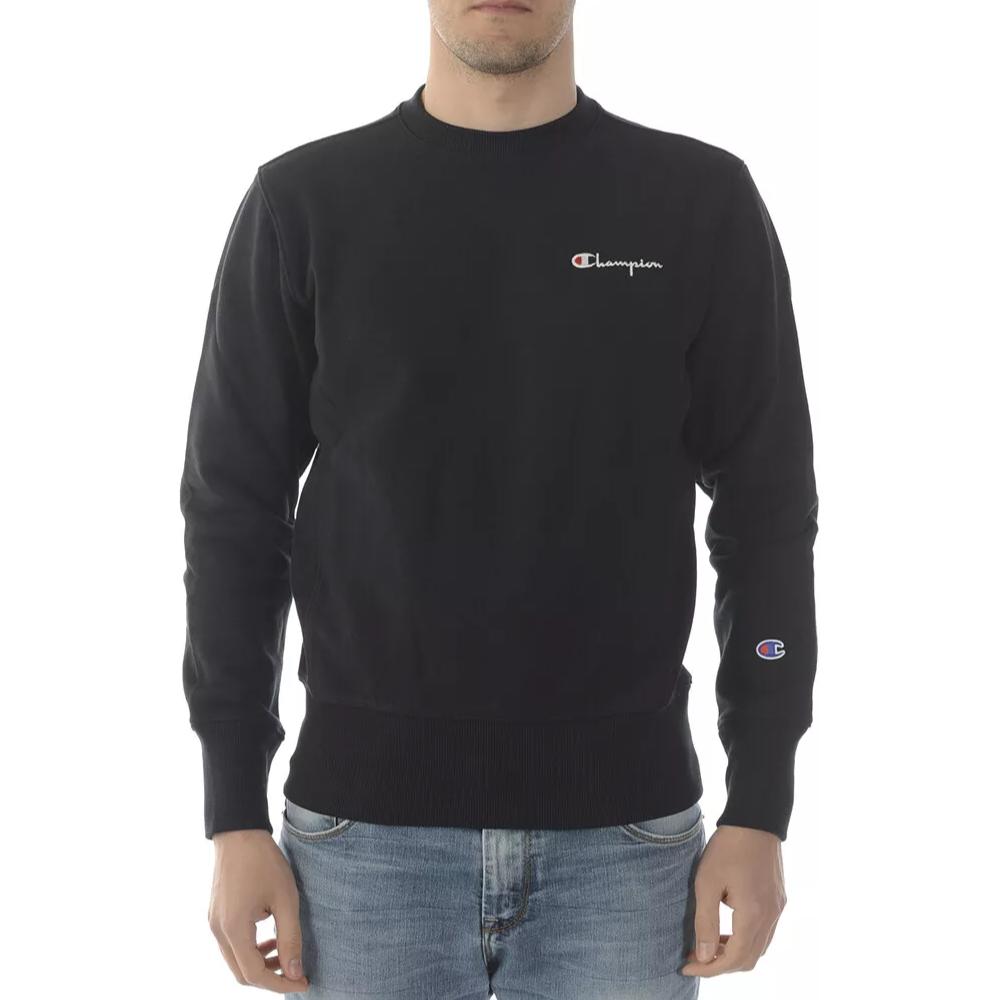 Champion Men’s Black Crewneck Sweatshirt with Logo Embroidery 214032-KK001