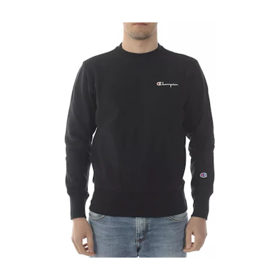 Champion Men’s Black Crewneck Sweatshirt with Logo Embroidery 214032-KK001