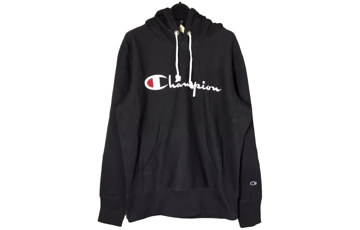 Champion Navy Blue Letter Print Hoodie 212574-BLU