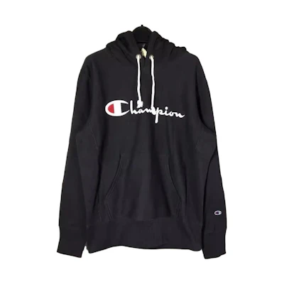 Champion Navy Blue Letter Print Hoodie 212574-BLU