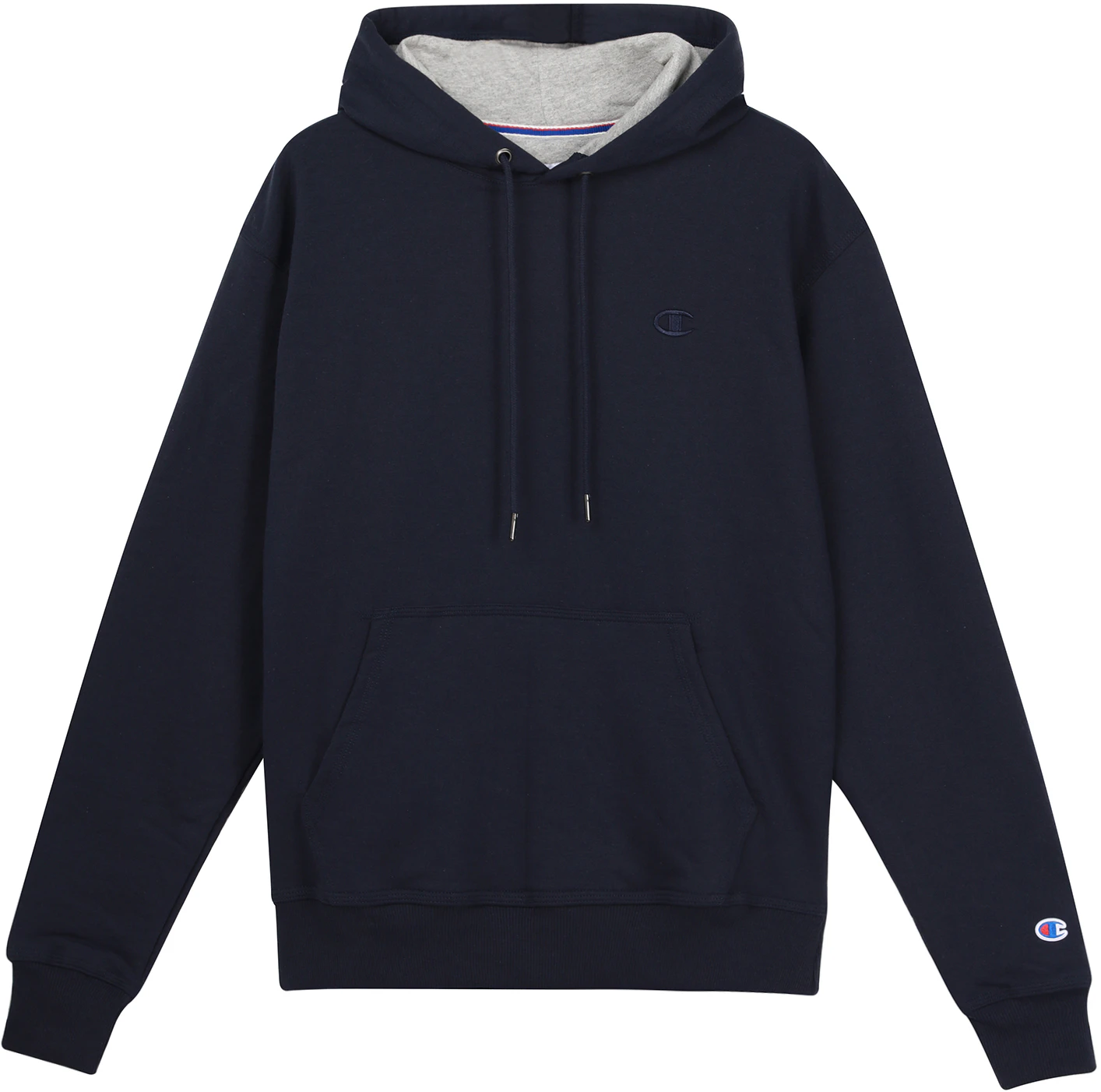 champion-navy-pullover-hoodie-with-logo-on-chest-and-sleeve-unisex-us-version-s0889-407-d55-031