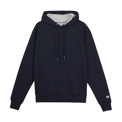 Champion Navy Pullover Hoodie with Logo on Chest & Sleeve - Unisex (US Version) S0889-407D55-031