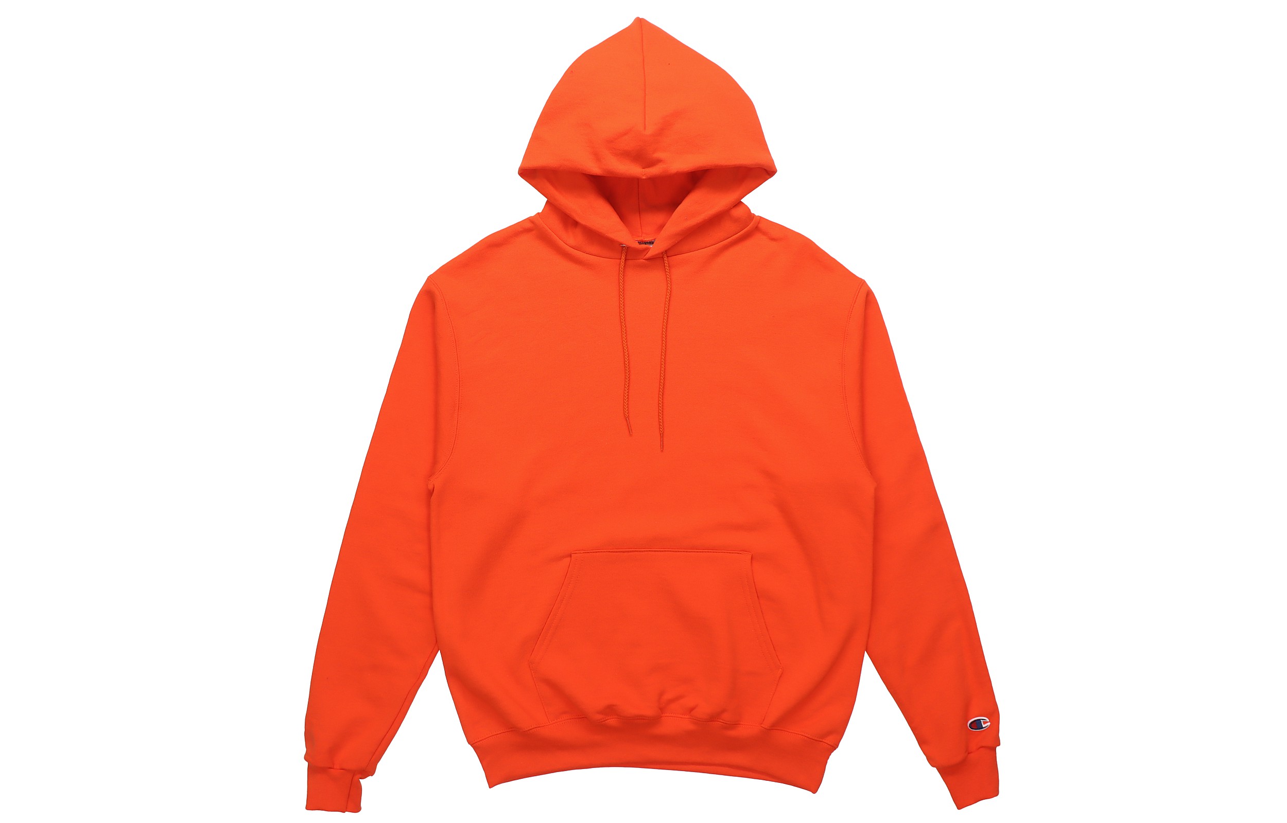 Champion Orange Pullover Fleece Sweatshirt with Sleeve Logo - Unisex (US Version) S700-ON