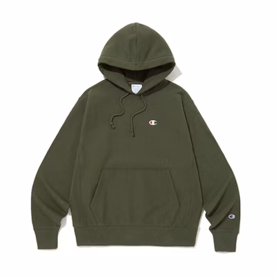 Champion Oversized Solid Pullover Hoodie Green CKTS3F507K2