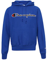 Champion Oversized Sweatshirt with Logo & Front Pocket Blue (US Version) GF68-Y07471-18 Champion Oversized Sweatshirt with Logo & Front Pocket Blue (US Version) GF68-Y07471-18