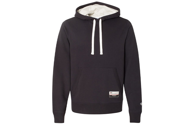 Champion Patch Soft Hoodie Fleece Winter Unisex Black (US Version) AO600-BK