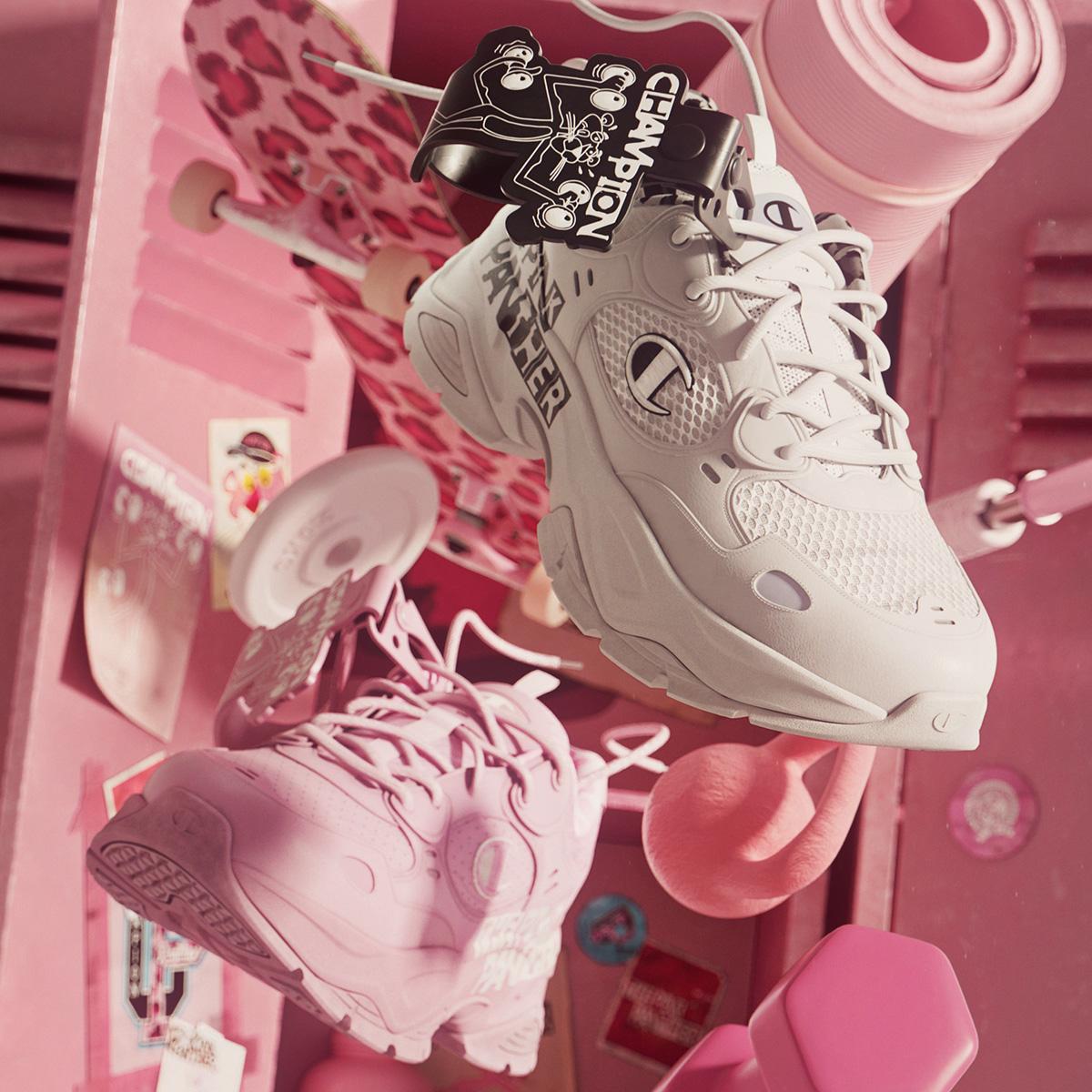 Details for Champion Pink Panther x Rally Pro ''Beige Gesticktes Logo'' U2BFCCM10D1