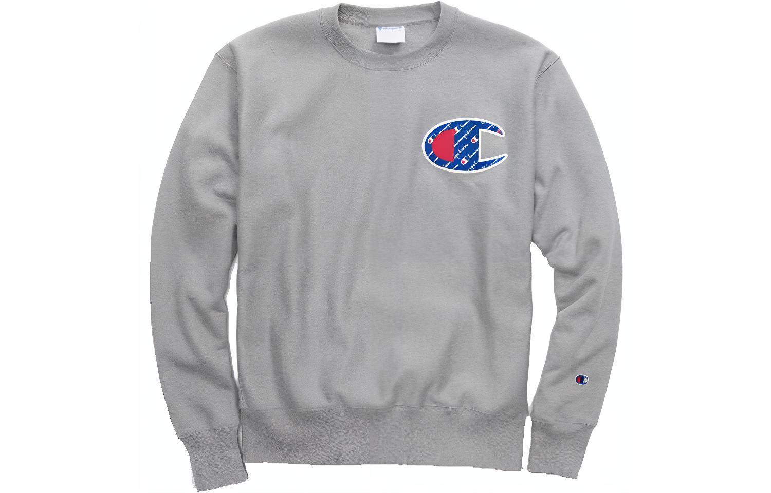 Champion Plain Crewneck Pullover Sweatshirt Unisex Grey (US Version) GF70Y07472-03