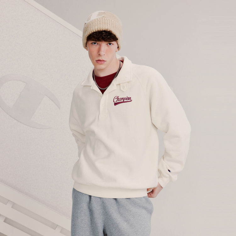 Purchase Champion Premium Fleece 1/4 Zip Embroidered Logo Sweatshirt Unisex European Fit EM-YSW23