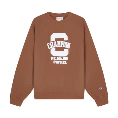 Champion Premium Fleece Letter Print Unisex Crewneck Sweatshirt - European Fit EM-YSW21