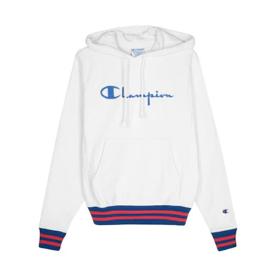 Champion Premium Reverse Weave Embroidered Retro Hoodie White Unisex US Edition S3290-550025-045